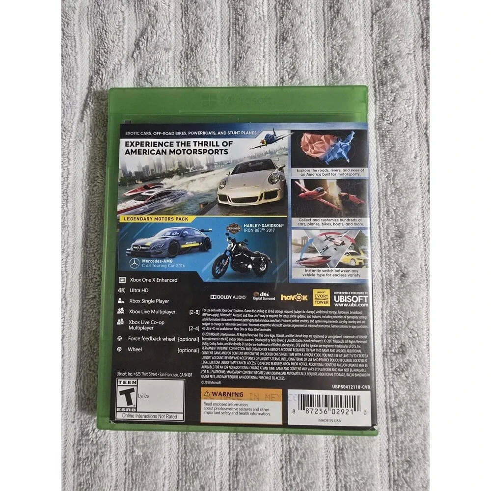 The Crew 2 Xbox One Racing Adventure Game Ubisoft Teen Multiplayer